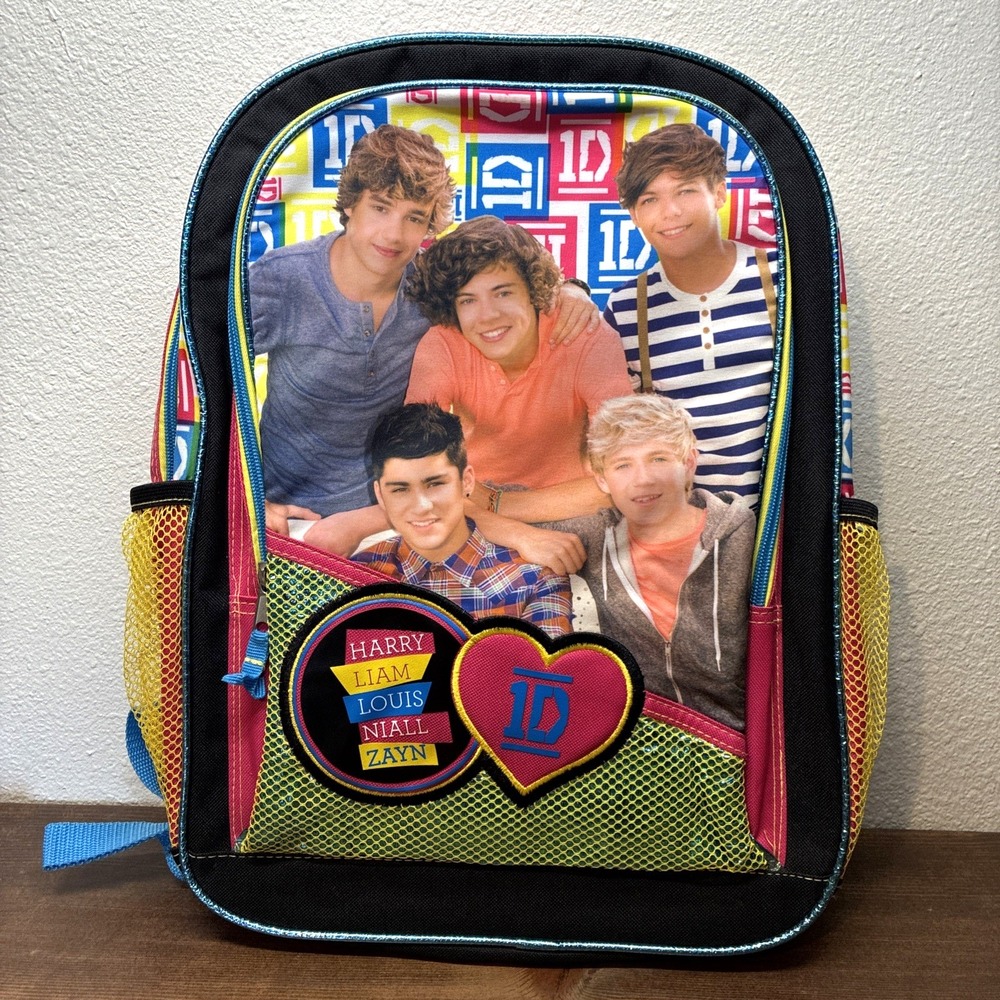 One Direction 1D Backpack Boy Band Book Bag School Bag 2013 EUC